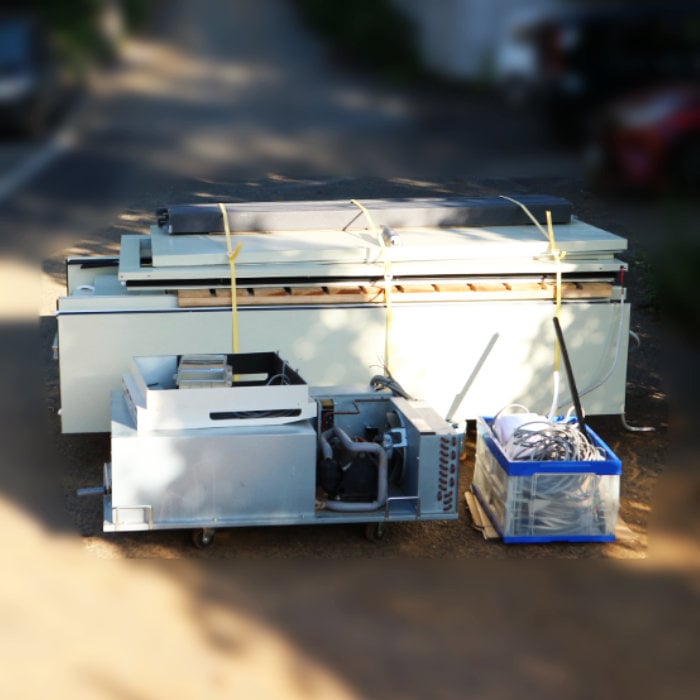 中古｜プレハブ冷蔵庫 業務用 ダイワ 東芝 2019年 1坪 ダイワ DP410D-22 冷却ユニット PCU-TV100M｜現状渡し｜動産王｜千葉｜送料無料