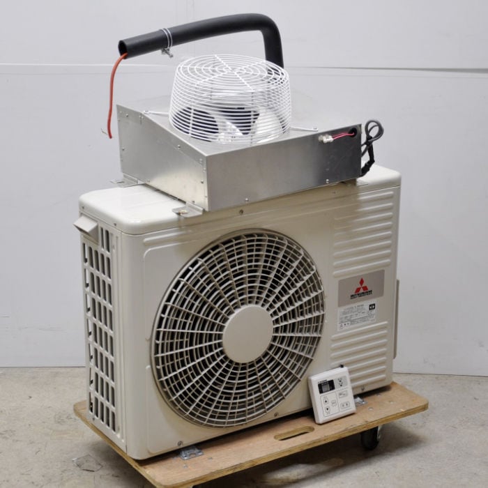 【中古】 プレハブ冷蔵ユニットセット 三相200V 室内機 PUA08H9-E 室外機 PUA08H9-C 三菱 2020年 1.0坪用 【動産王】大阪☆送料無料