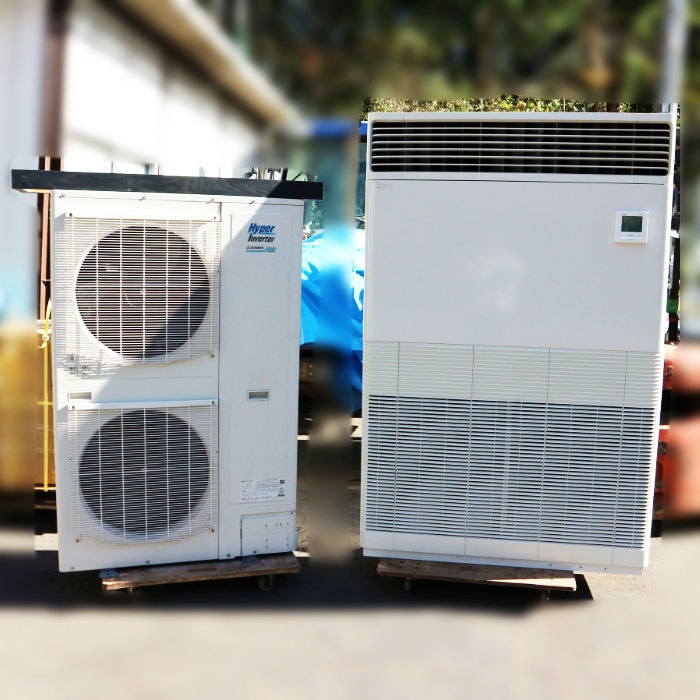三菱電機　エアコン   中古 中古】 置き形エアコン 業務用 三菱電機 内)FDFVXP2804AG 外