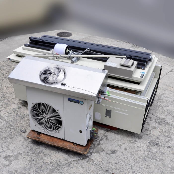 中古】 プレハブ冷蔵庫 1坪 三相200V 室内機 HUS-8RA-E 室外機 HUS-8RA