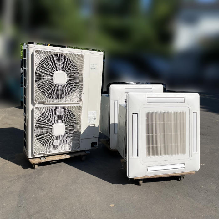 【中古】 天吊りエアコン 外)RAS-AP224SH3 内)RCI-GP112K3 日立 2021年製 天井吊形 業務用 【動産王】千葉☆送料無料