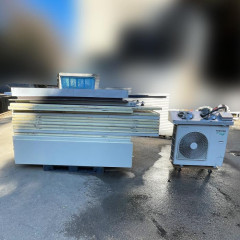 中古｜プレハブ冷蔵庫 3坪 外機:TAM200AT-SV 内機:TA201CH-UFK 東芝 2018年 冷蔵チャンバー 業務用 ｜動産王｜千葉｜送料無料の商品ページへリンク