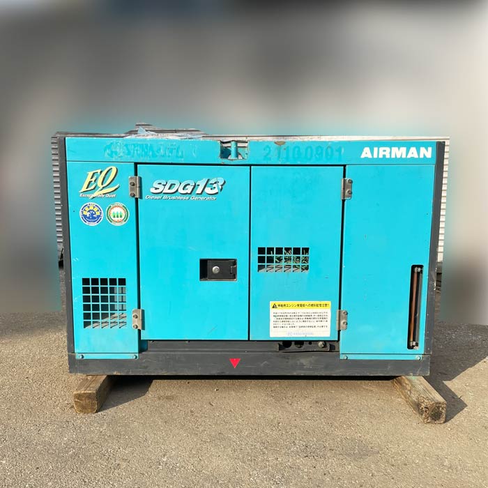 中古｜発電機 SDG13S 北越工業 2003年 軽油 ディーゼル ブラシレス方式 ｜動産王｜千葉｜送料無料