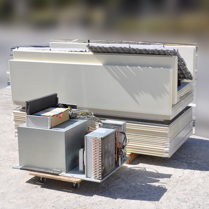 中古|プレハブ冷蔵庫 1坪 PR-18CC-1.00 ホシザキ クーリングユニット AFL-RP1B 三菱 2017年 上置 一体式 |動産王|大阪|送料無料