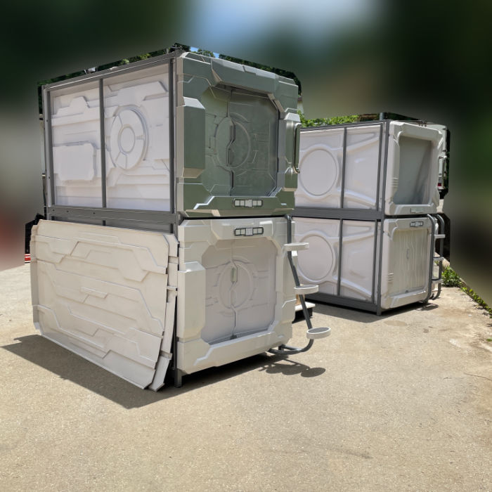中古｜カプセルホテル 縦型2セット4ルーム 業務用 カプセルベッド カプセルユニット ｜動産王｜千葉｜送料無料