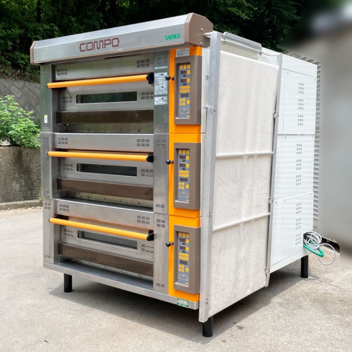 中古|ガスコンポオーブン GTM-GGG-21 三幸機械 2022年 三段 スチーム 製菓 製パン |動産王|千葉|送料無料