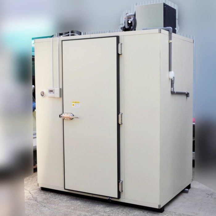 中古｜プレハブ冷蔵庫 0.7坪 冷蔵クーリングユニット AFH-P05RB 三菱 2025年 上置 一体式 100V ｜動産王｜大阪｜引取｜送料別