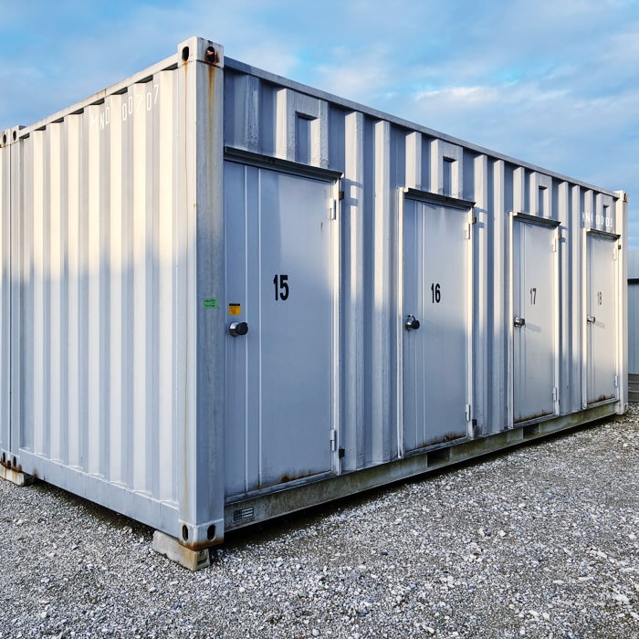 中古｜20フィート コンテナボックス 4枚扉 4D 2000年 20ft 倉庫 物置 レンタルボックス トランクルーム ｜動産王｜｜引取｜送料別