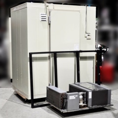 中古|プレハブ冷凍庫 0.75坪 CS-N0075DP-F 大和冷機 ユニット RU-R20LF1 日立 2020年 上置式 |動産王|大阪|引取|送料別の商品ページへリンク