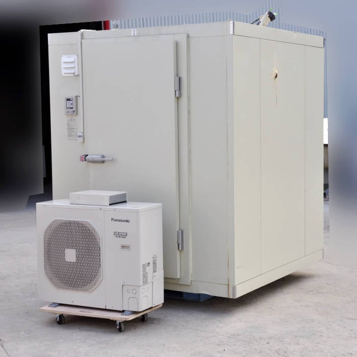 中古|プレハブ冷凍庫 1坪 DP410F-19 大和冷機 内)PCU-SV200LE 外)PCU-SV200LU パナソニック 2018年 |動産王|大阪|引取|送料別