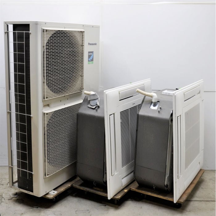 中古｜天井カセット形エアコン 10馬力 ツイン 室内機CS-P140U7B×2台 室外機CU-P280H7B パナソニック 2024年 ｜動産王｜大阪｜送料無料