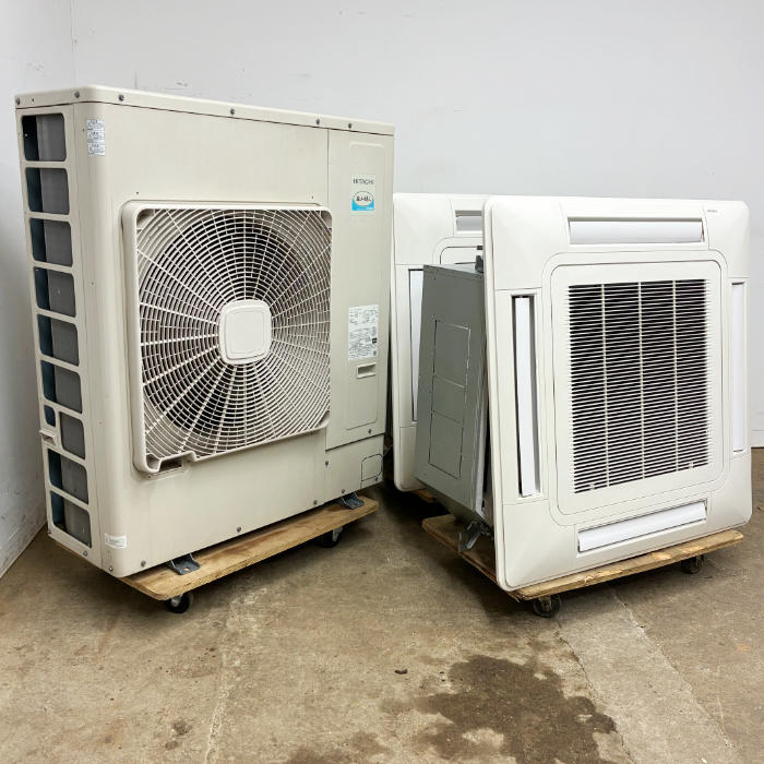 中古｜天カセエアコン 6馬力 内機2台 外機RAS-GP160RSH2 内機RCI-GP80K3 日立 2020年 業務用 天井カセット形 ｜動産王｜千葉｜送料無料