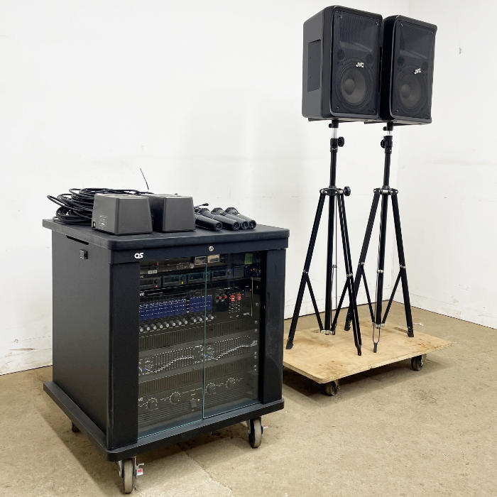 中古｜音響システム JVC PS-S552B スピーカー マイク アンプ 音響設備