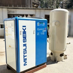 中古｜スクリューコンプレッサー Z155AX-R 三井精機工業 業務用 圧力容器付き 15kW 20馬力 Zgaiard ジーガイア ｜動産王｜千葉｜送料無料の商品ページへリンク