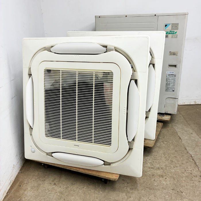 中古｜業務用エアコン 天カセ4方向 6馬力(3馬力×2) ダイキン FHCP80EJ