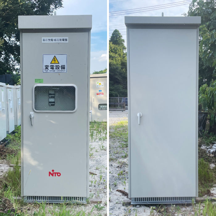 中古｜キュービクル式高圧受電設備 屋外用 PF・S 日東工業 2024年 1相2線式 変電設備 高圧受電 低圧配電盤 ｜動産王｜千葉｜送料無料