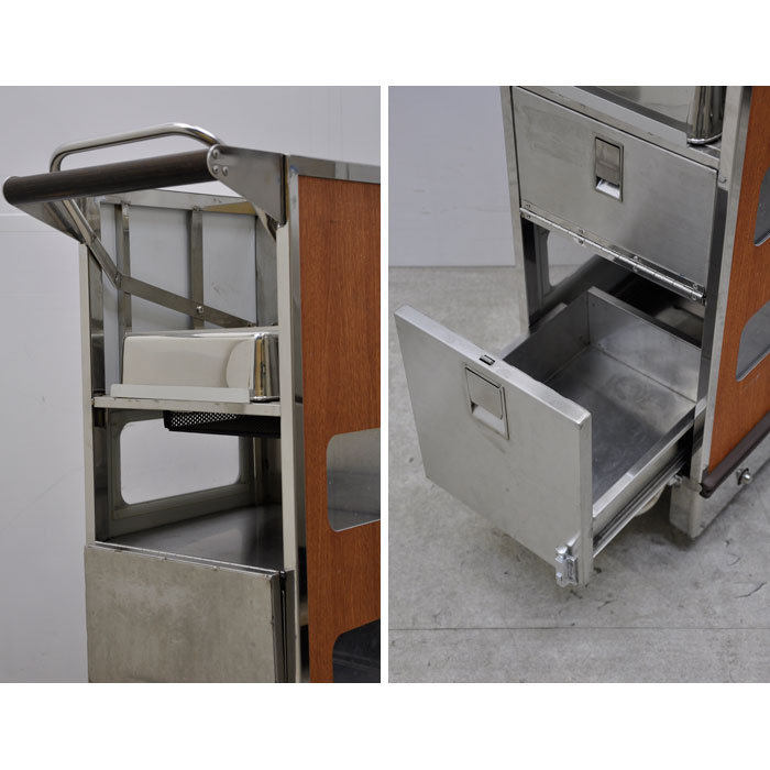 【中古】 車内販売車 新日本車輌 車内ワゴン車 移動 食事 飲み物 弁当 菓子   店舗什器【動産王】大阪☆送料無料