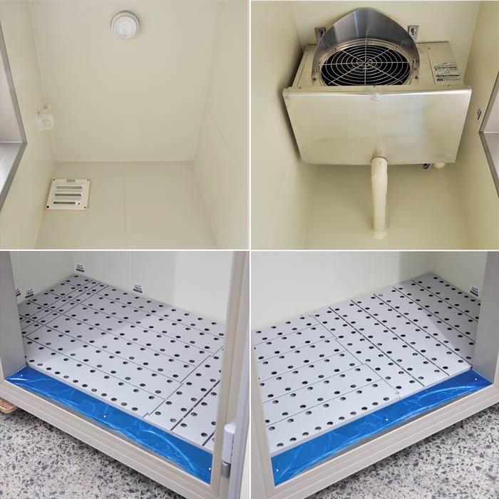 【中古】 プレハブ冷凍庫 0.5坪 室内機 HUS-8FB-E 室外機 HUS-8FA-UCI ホシザキ 2018年 業務用 三相200V 【動産王】大阪☆送料無料