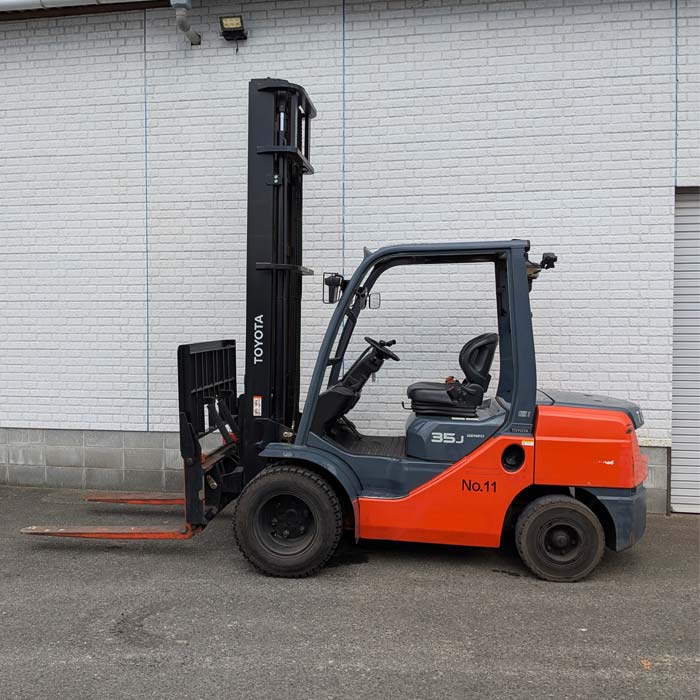 中古｜フォークリフト 02-8FDJ35 トヨタ 2022年 3.5t ディーゼル 重機 ハイマスト ｜動産王｜福岡｜引取｜送料別