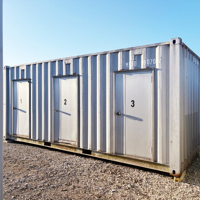 中古|20フィート コンテナボックス 3枚扉 3D 2000年 20ft 倉庫 物置 レンタルボックス トランクルーム |動産王||引取|送料別