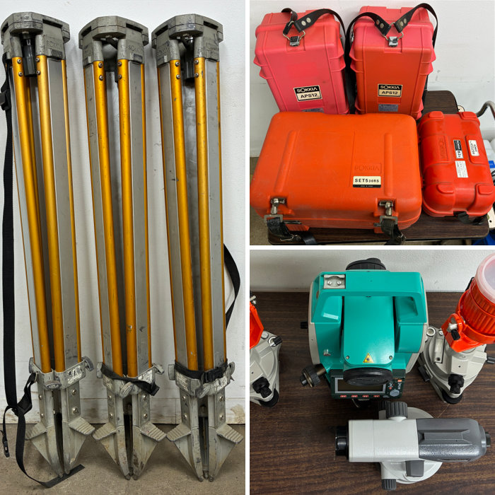 中古｜SOKKIA ソキア 測量機セット SET530RS / B20 / 1素子プリズム APS12S×2 / 三脚×3 トータルステーション｜動産王｜千葉｜送料無料