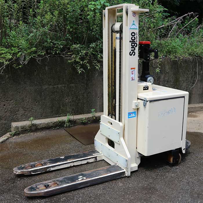 【中古】 スタッカーフォークリフト 1.2t SR1-1223 スギコー 電動 バッテリー 機械 1t以上 ライダー 搭乗 【動産王】千葉★引取限定