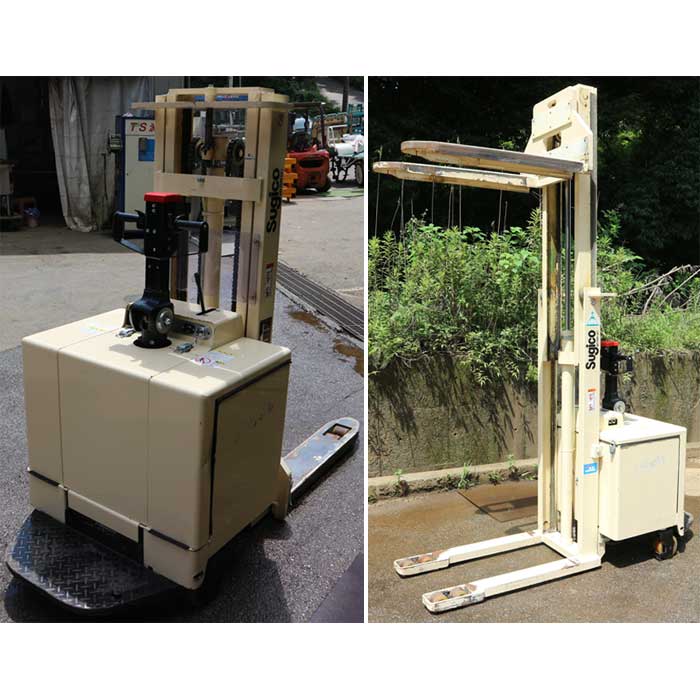 【中古】 スタッカーフォークリフト 1.2t SR1-1223 スギコー 電動 バッテリー 機械 1t以上 ライダー 搭乗 【動産王】千葉★引取限定