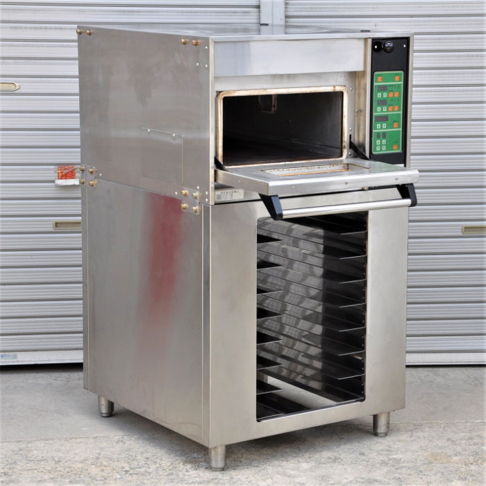 【中古】 ガスオーブン WGE-11T ワールド精機 2005年 60Hz専用 都市ガス13A ラック架台付き 製菓 製パン 【動産王】大阪☆送料無料