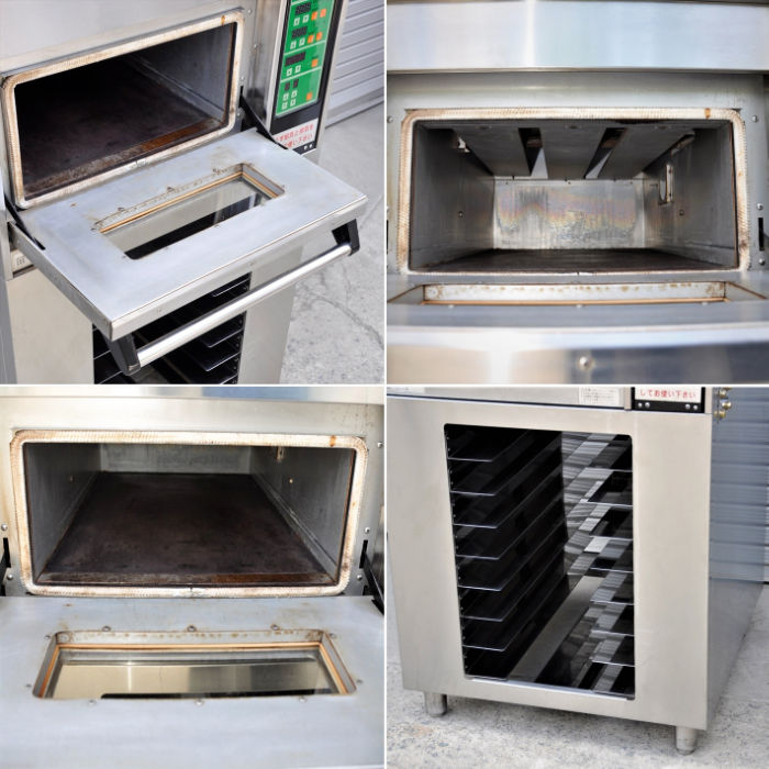 【中古】 ガスオーブン WGE-11T ワールド精機 2005年 60Hz専用 都市ガス13A ラック架台付き 製菓 製パン 【動産王】大阪☆送料無料