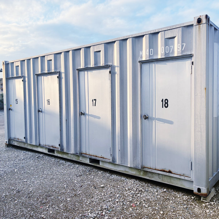 中古｜20フィート コンテナボックス 4枚扉 4D 2000年 20ft 倉庫 物置 レンタルボックス トランクルーム ｜動産王｜｜引取｜送料別