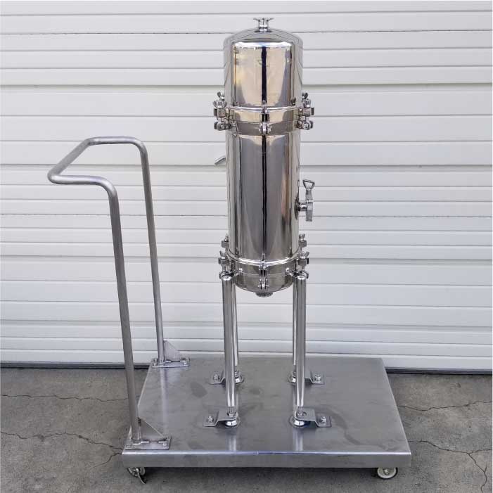 【中古】フィルターハウジング メルク ミリポア MILLIPORE 台車付き ろ過 実験 科学 【動産王】札幌☆送料無料