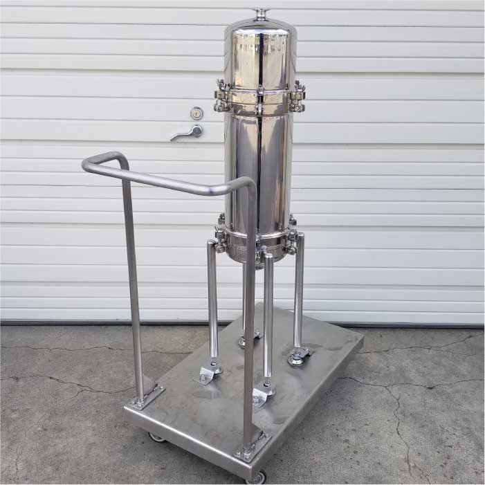 【中古】フィルターハウジング メルク ミリポア MILLIPORE 台車付き ろ過 実験 科学 【動産王】札幌☆送料無料