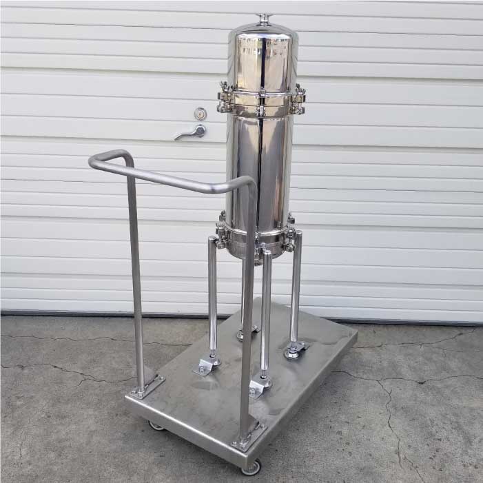 【中古】フィルターハウジング メルク ミリポア MILLIPORE 台車付き ろ過 実験 科学 【動産王】札幌☆送料無料