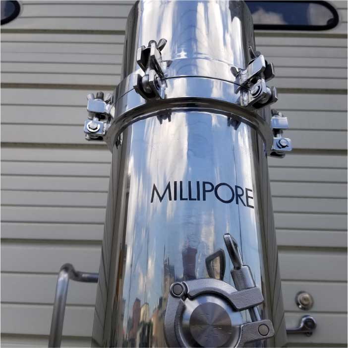 【中古】フィルターハウジング メルク ミリポア MILLIPORE 台車付き ろ過 実験 科学 【動産王】札幌☆送料無料