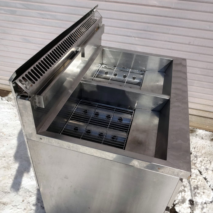 【中古】2槽ガスフライヤー MGF-C18WJ マルゼン 2014年 都市ガス用 13A 現状渡し【動産王】札幌★引取限定