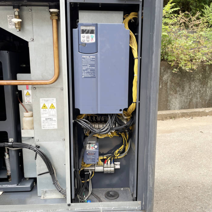 中古|コンプレッサー SMS15EVD-E AIRMAN スクリュ回転形1段圧縮油冷式 室外設置型 空気圧縮機 |動産王|千葉|送料無料