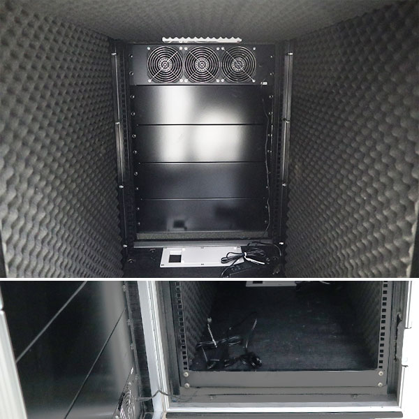 【中古】 エスアイ 静音ラック 防音ラック 特注ワインレッド サーバーラック【動産王】千葉☆送料無料