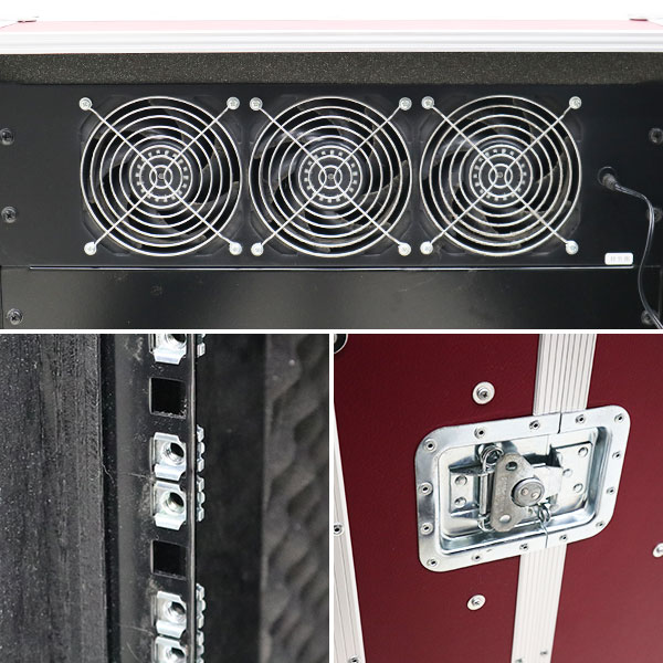 【中古】 エスアイ 静音ラック 防音ラック 特注ワインレッド サーバーラック【動産王】千葉☆送料無料