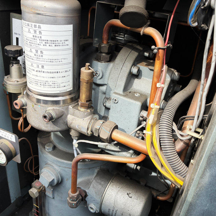 中古｜スクリューコンプレッサー OSP-7.5M5ARN 日立 2009年 ドライヤー