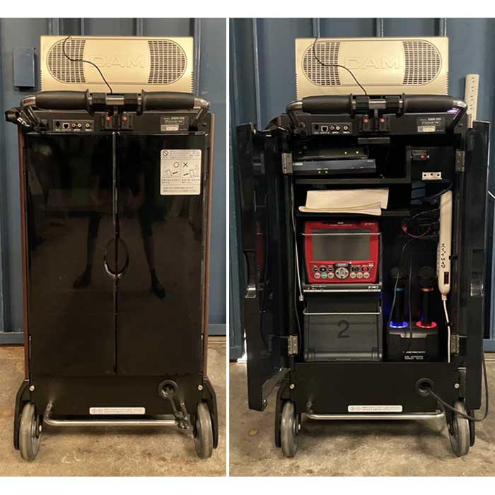 【中古】カラオケ 第一興商 FREEDAM DAM-F650(本体)/DSR-F65(専用スピーカー内蔵ラック)  【動産王】名古屋☆送料無料