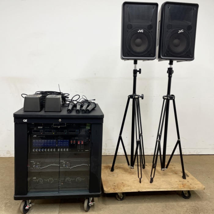 中古｜音響システム JVC PS-S552B スピーカー マイク アンプ 音響設備