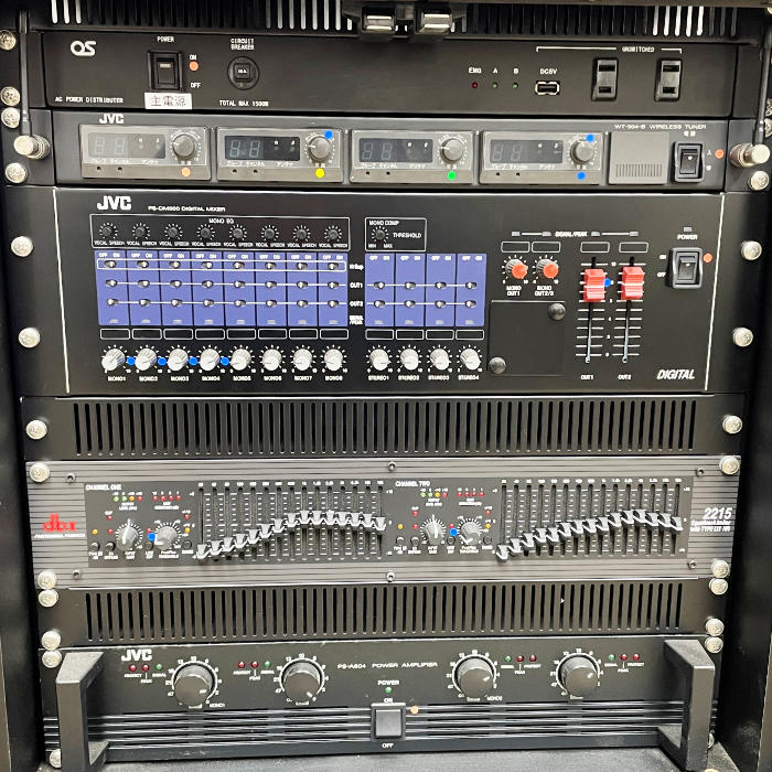 中古｜音響システム JVC PS-S552B スピーカー マイク アンプ 音響設備