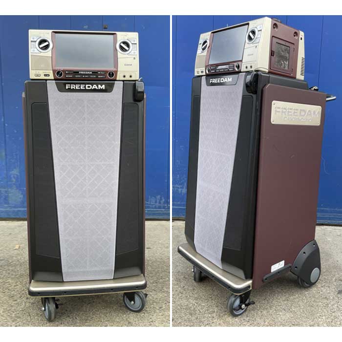 【中古】カラオケ 第一興商 FREEDAM DAM-F650(本体)/DSR-F65(専用スピーカー内蔵ラック)  【動産王】名古屋☆送料無料