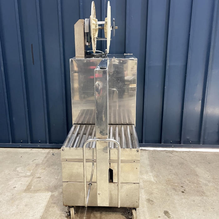 【中古】 自動梱包機 AQ-7M ストラパック 横型水産用 ボディ：ステンレス 【動産王】愛知☆送料無料