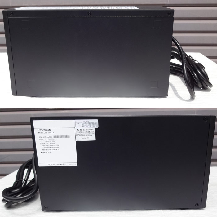 【中古】 小型無停電電源装置 UPS-500UXN サンワサプライ 2017年 未使用品 店舗什器【動産王】札幌☆送料無料