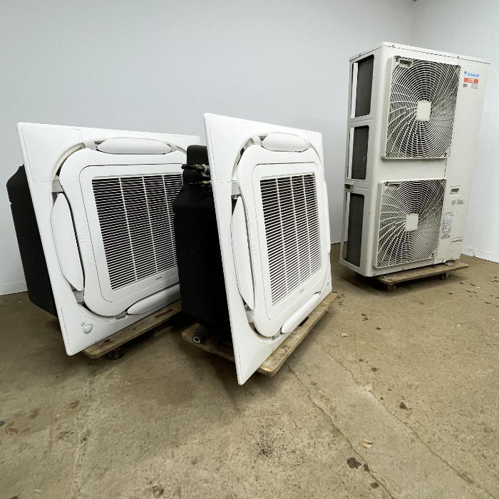 中古｜天カセエアコン 3馬力×2 外機6馬力 業務用 内機2台 ダイキン 