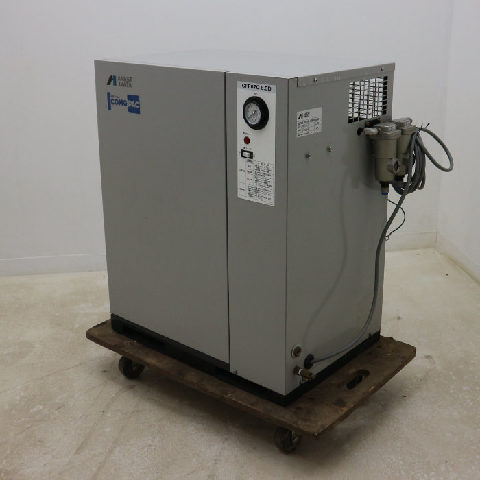 【中古】コンプレッサー CFP07C-8.5D アネスト岩田 オイルフリースクロール 2013年 ANEST IWATA 【動産王】千葉☆送料無料