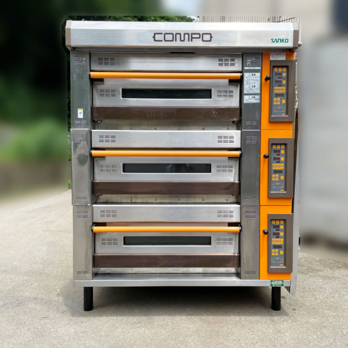 中古|ガスコンポオーブン GTM-GGG-21 三幸機械 2022年 三段 スチーム 製菓 製パン |動産王|千葉|送料無料