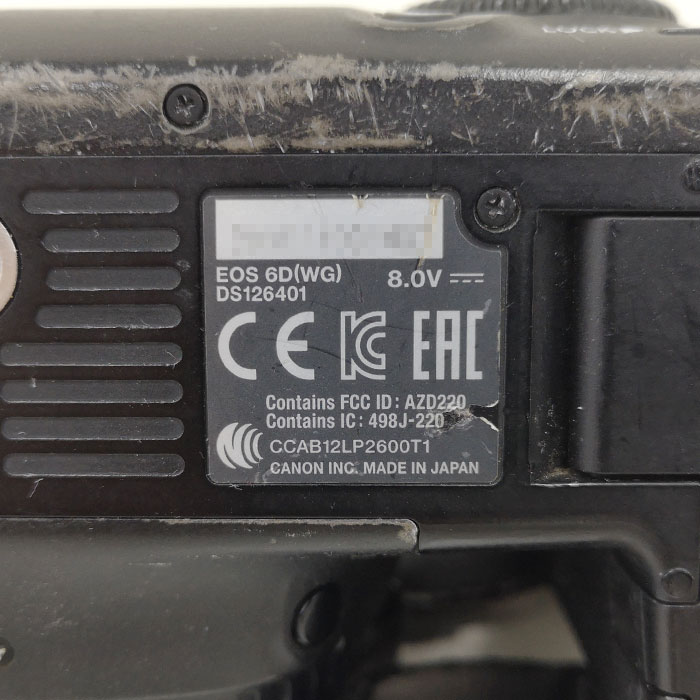 【中古】EOS 6D デジタル一眼レフレックスAF・AEカメラ キャノン canon EFマウント 約2020万画素 現状渡し 【動産王】千葉☆送料無料