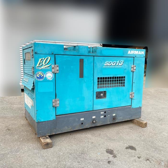 中古｜発電機 SDG13S 北越工業 2003年 軽油 ディーゼル ブラシレス方式 ｜動産王｜千葉｜送料無料